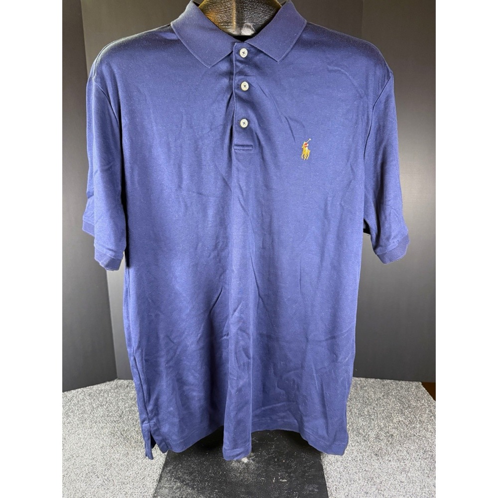 Polo Ralph Lauren Men's Soft Cotton Classic Fit Polo M Navy Multi Color Pony QR